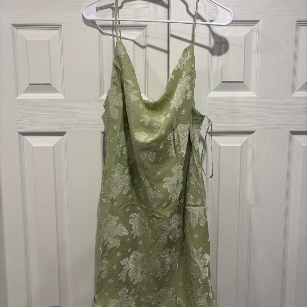 Hello Molly Sage Green Backless Dress